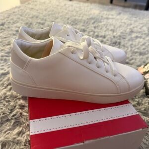 Classic White Lace-Up Sneakers